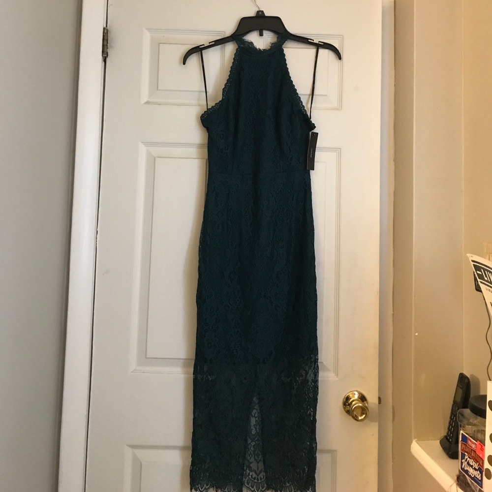 Green lace Lulus dress-size small